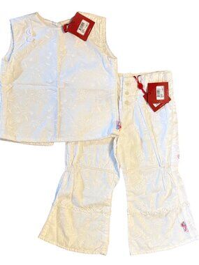 $209 NWT Oilily 104 4 4T 5 Set White Cotton Capris Easter VTG Shorts Outfit Top